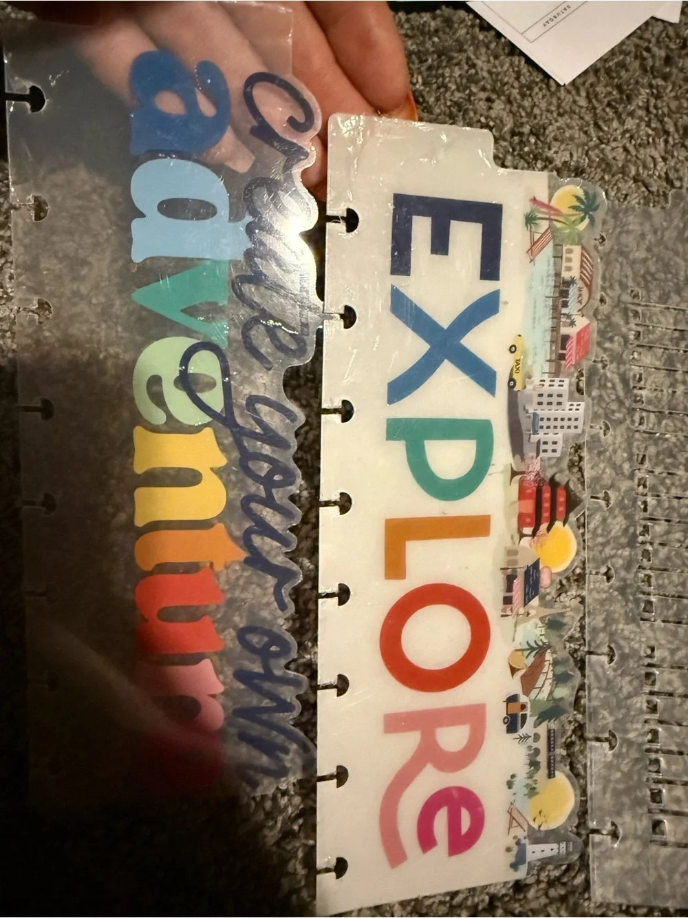 The Happy Planner Multicolor Dashboard tabs and stencils